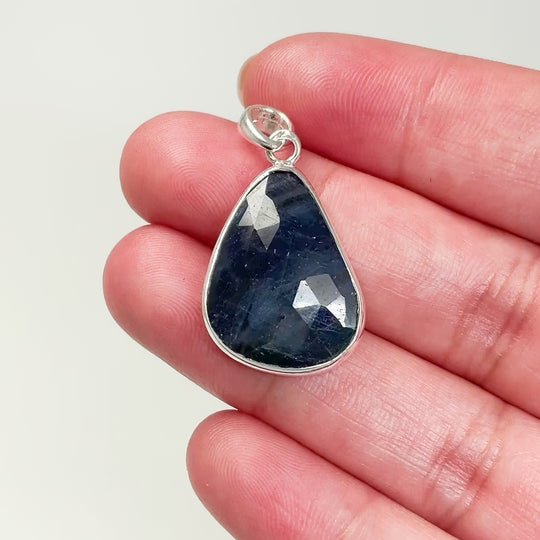 Dark Blue Sapphire Pendant