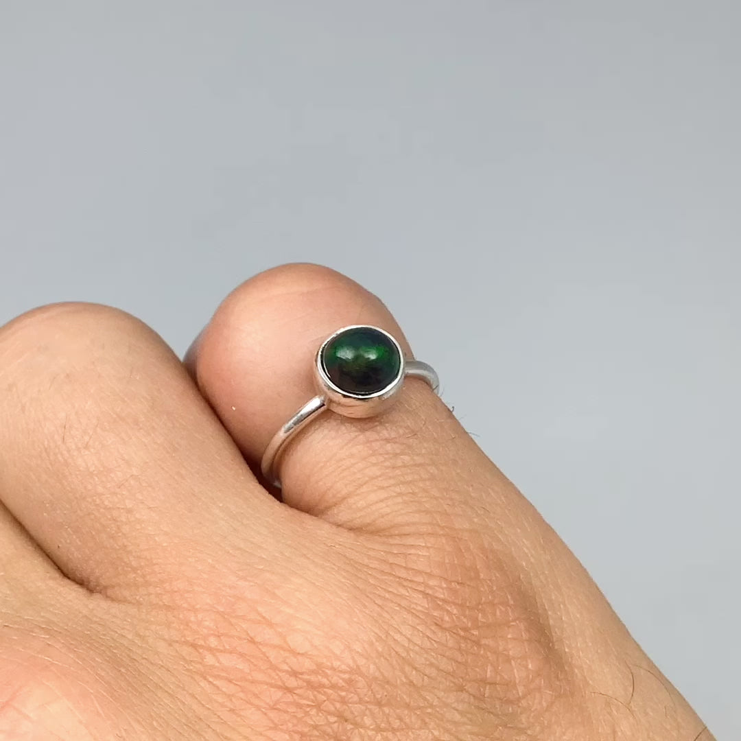 Black Ethiopian Opal Ring
