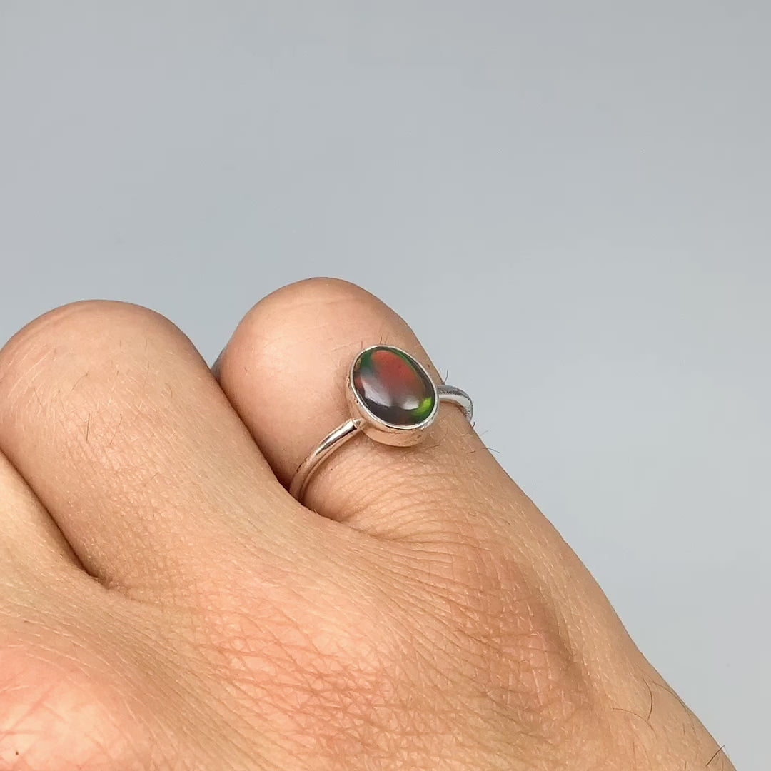 Black Ethiopian Opal Ring