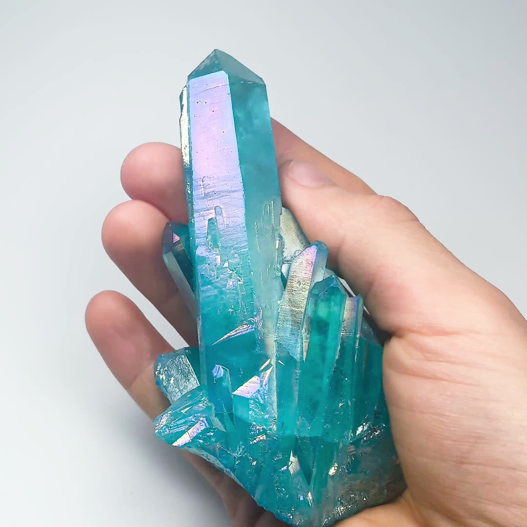 Aqua Aura Quartz Cluster