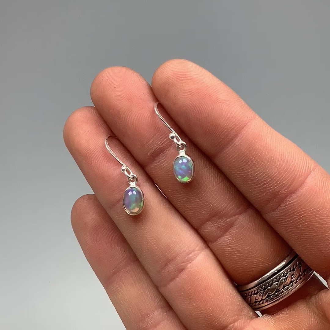 Fire Opal Dangle Earrings