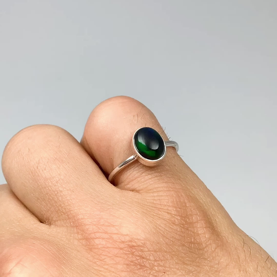 Black Ethiopian Opal Ring