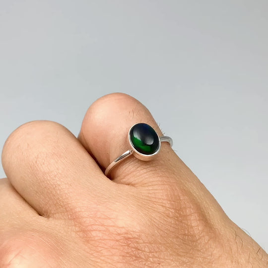 Black Ethiopian Opal Ring