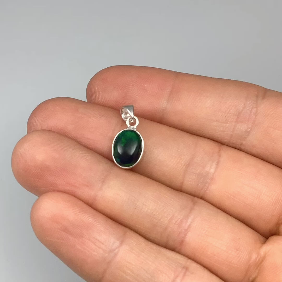 Black Ethiopian Opal Pendant