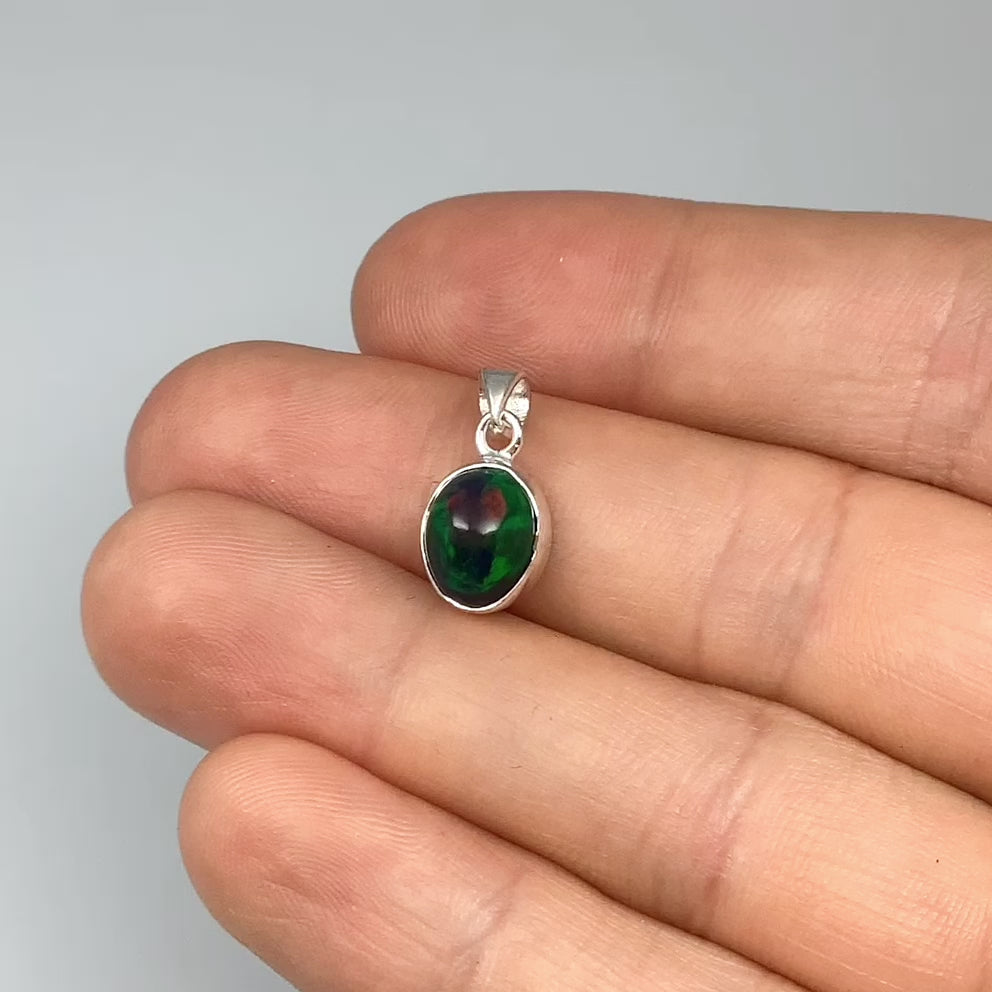 Black Ethiopian Opal Pendant