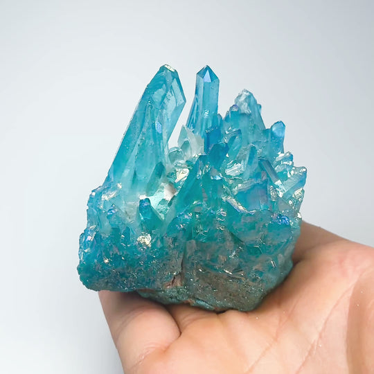 Aqua Aura Quartz Cluster