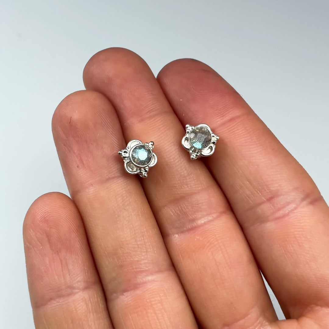 Labradorite Stud Earrings