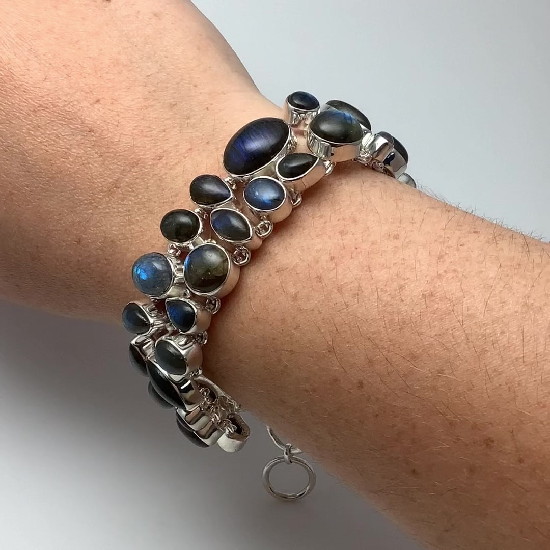 Labradorite Sterling Silver Bracelet