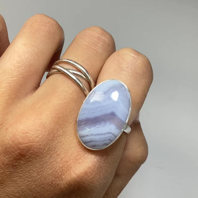 Blue Lace Agate Ring