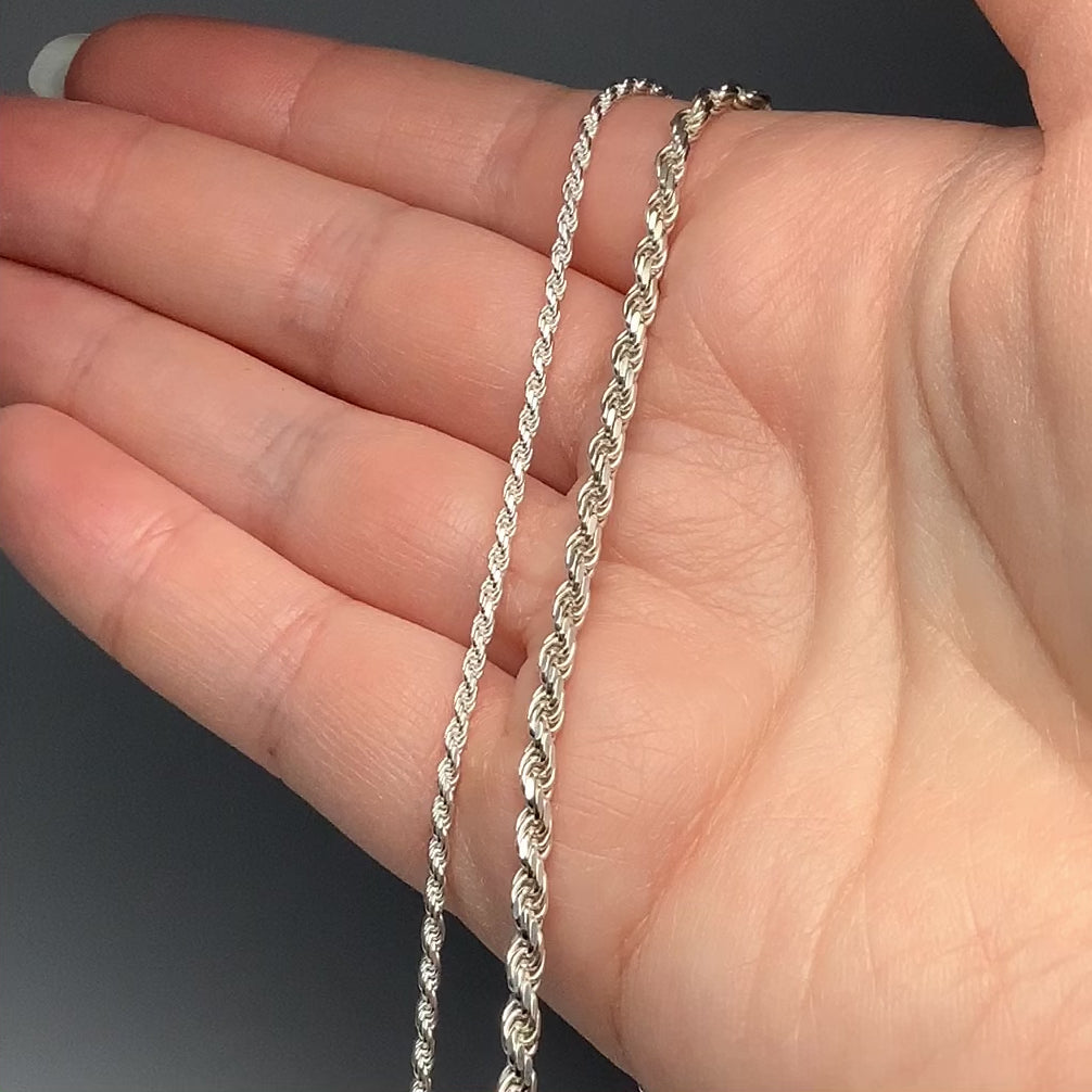 Sterling Silver Chain - Rope Style