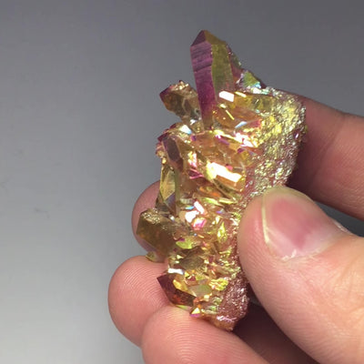 Sunset Aura Quartz Cluster