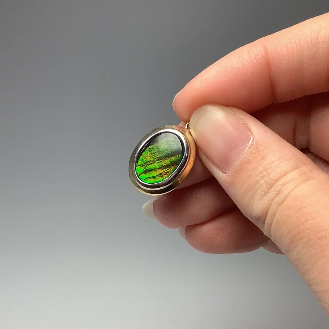 Alberta Ammolite 14K Gold Pendant