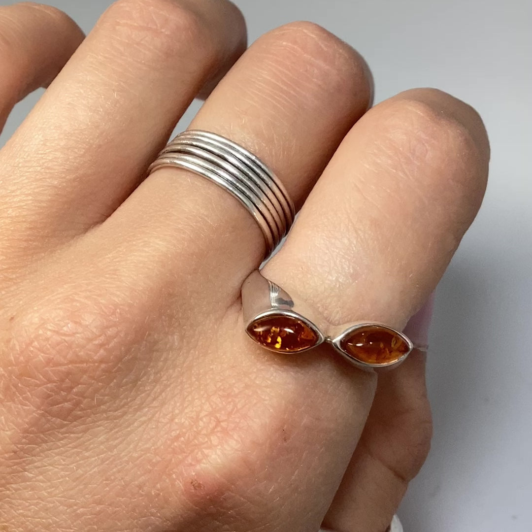 Cognac Amber Ring