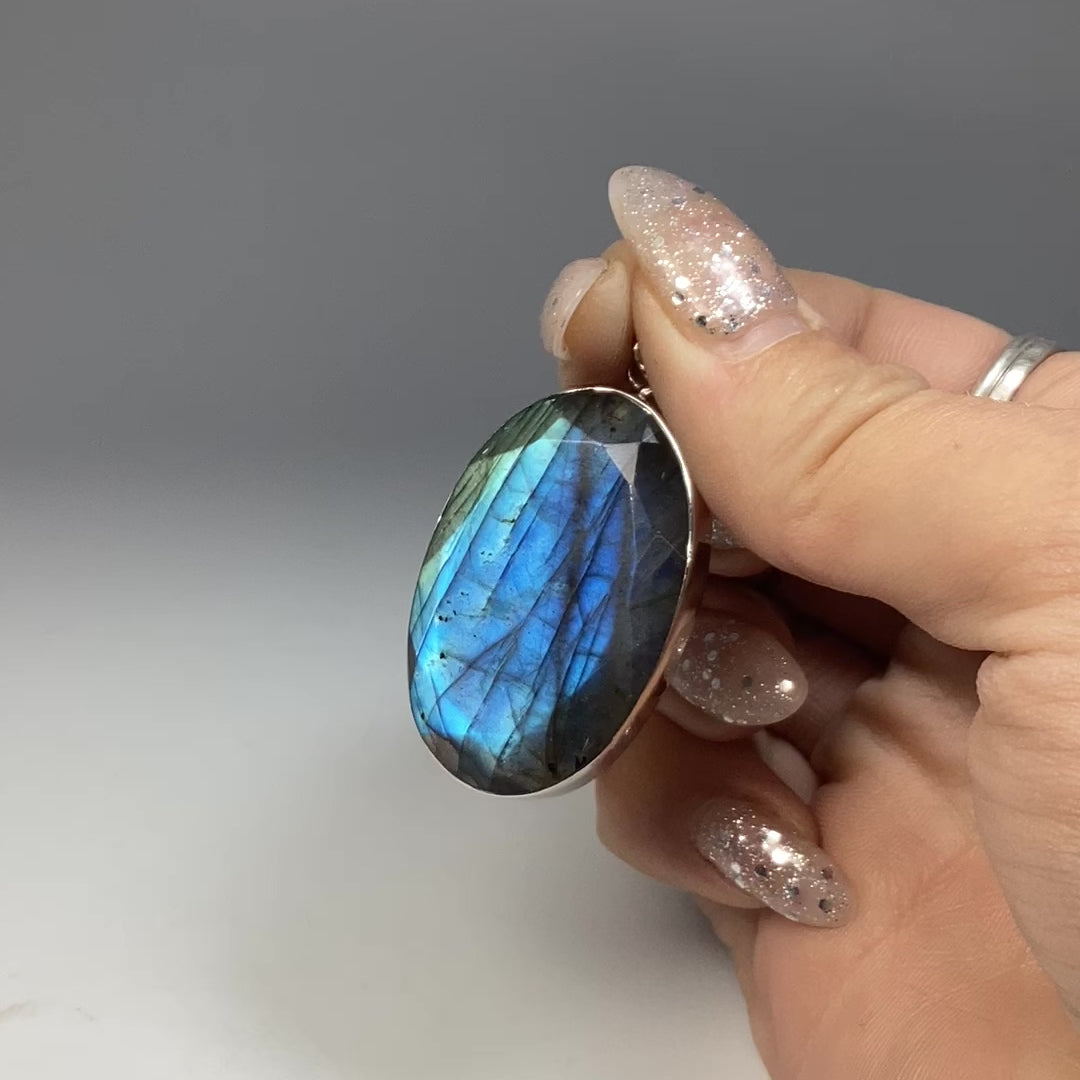 Faceted Labradorite Pendant