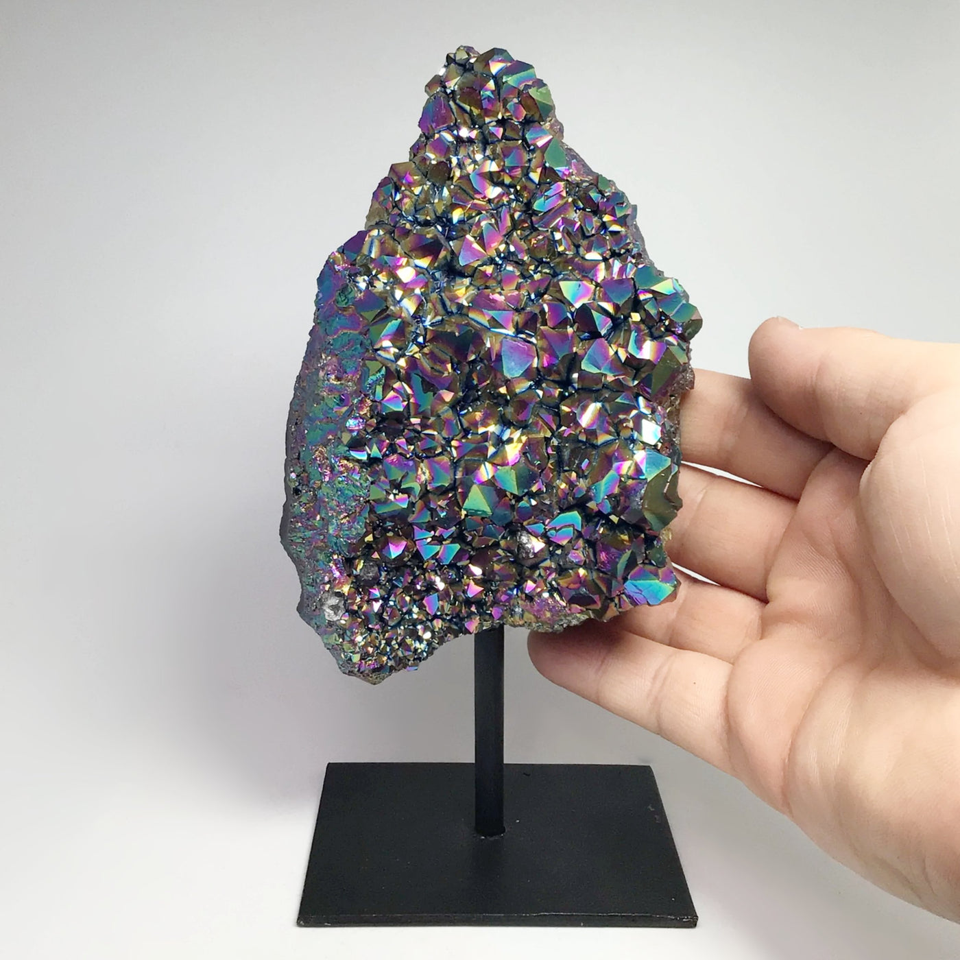 Rainbow Amethyst Druze Cluster On Stand