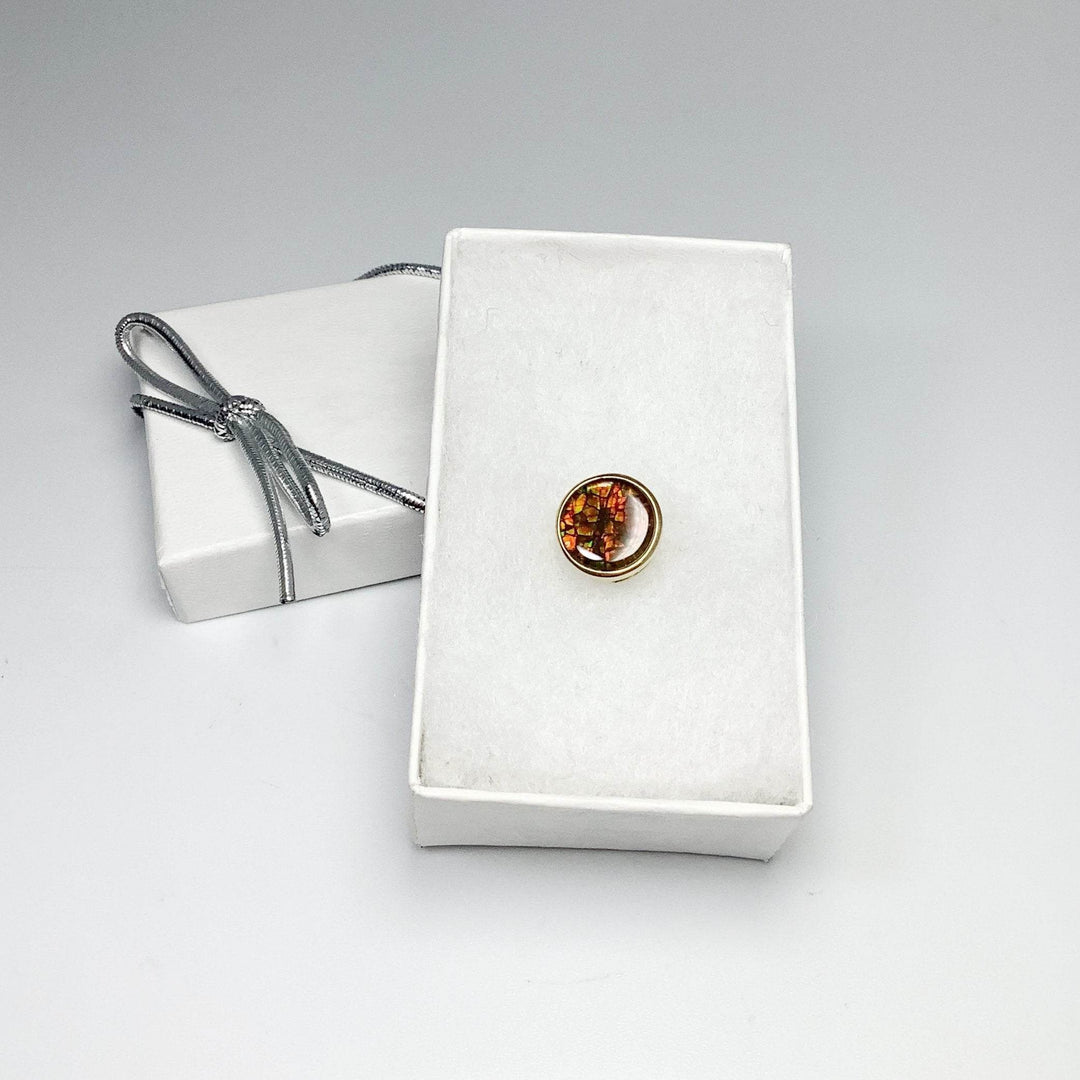Alberta Ammolite 14K Gold Pendant-Rocks and Gems Canada