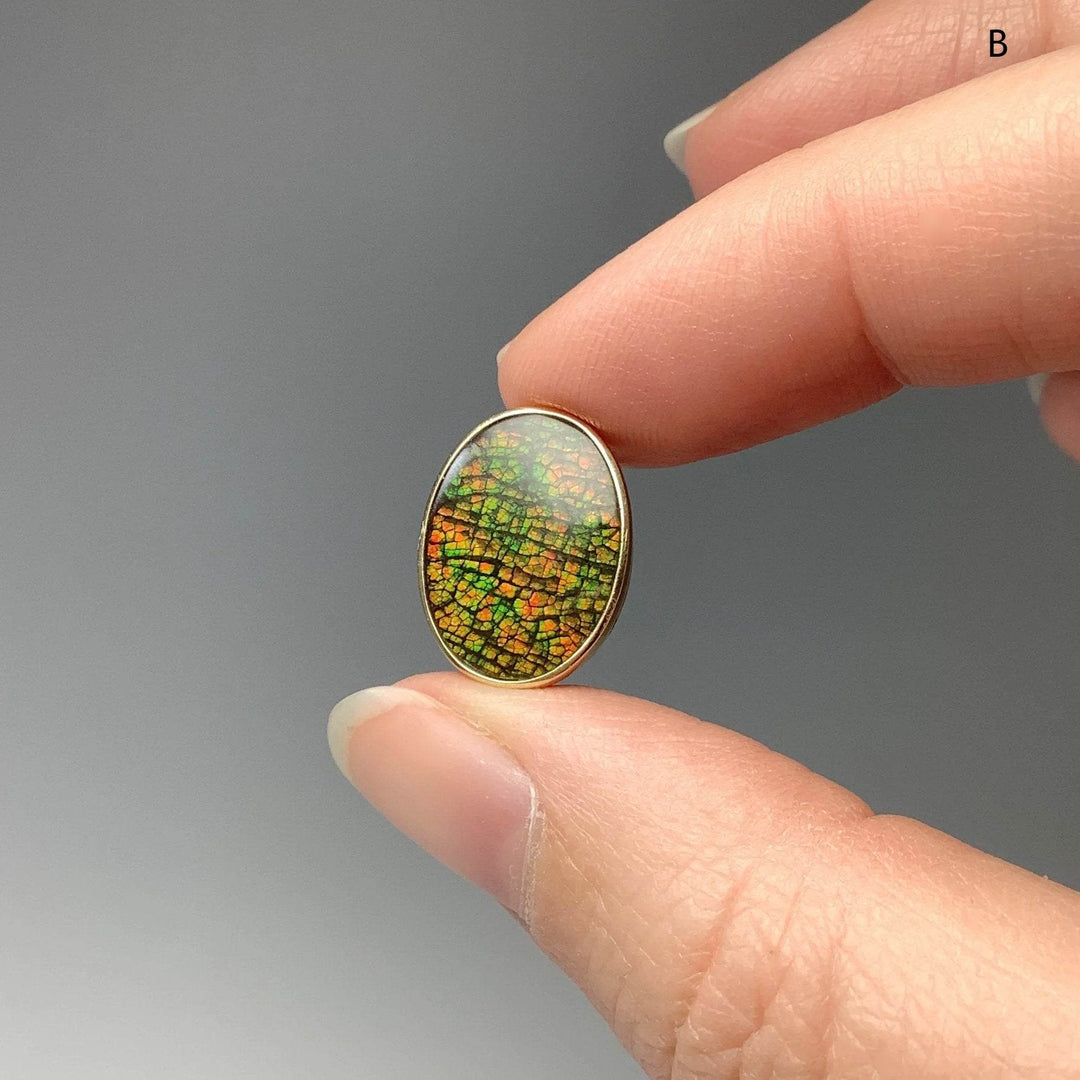 Alberta Ammolite 14K Gold Pendant-Rocks and Gems Canada