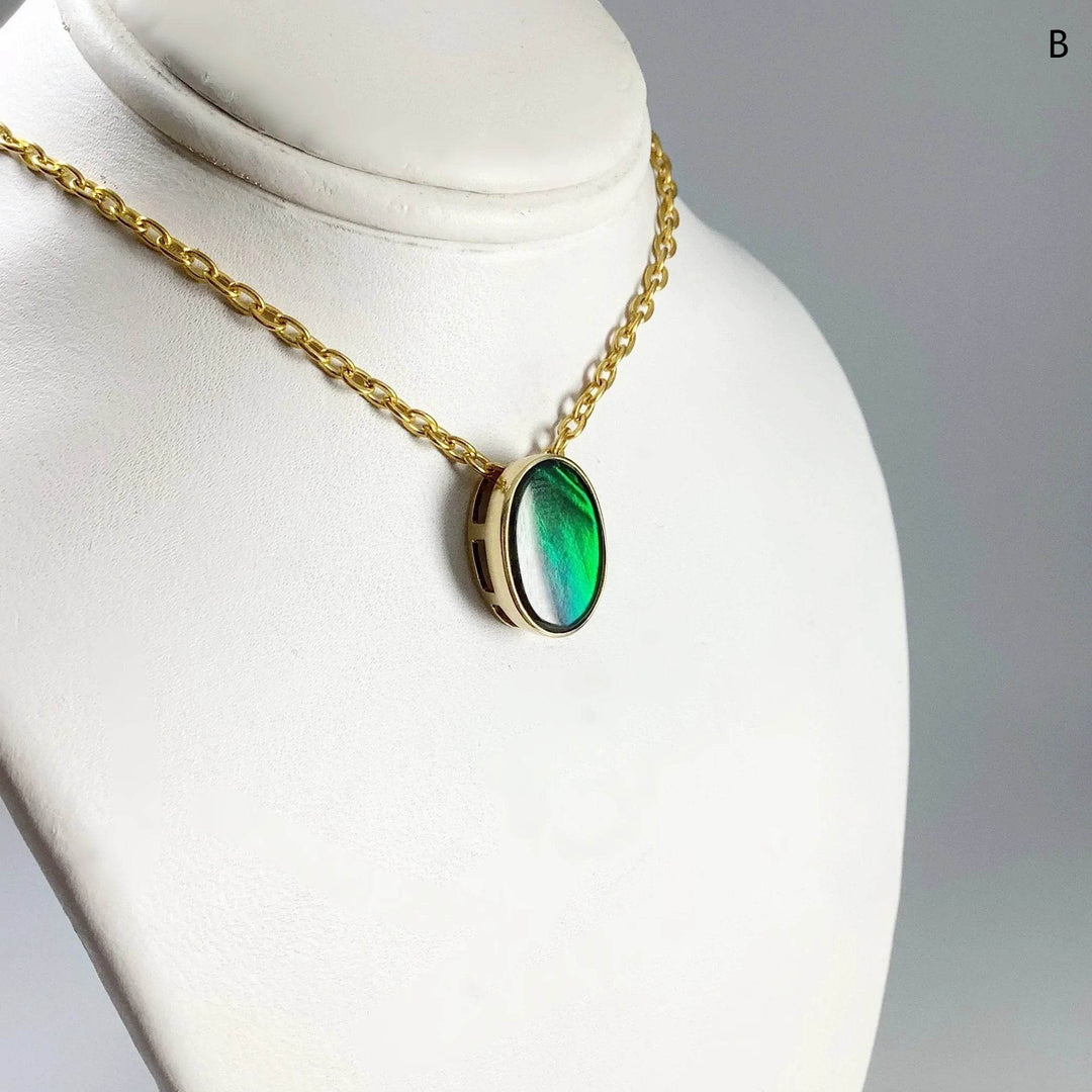 Alberta Ammolite 14K Gold Pendant-Rocks and Gems Canada
