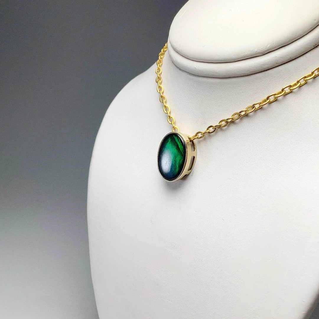 Alberta Ammolite 14K Gold Pendant-Rocks and Gems Canada