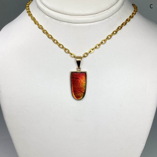 Alberta Ammolite 14K Gold Pendant-Rocks and Gems Canada