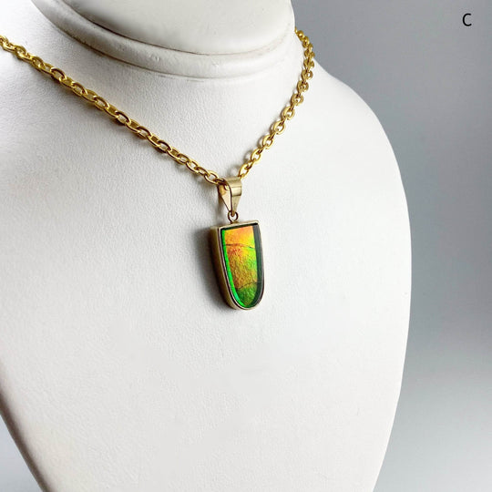 Alberta Ammolite 14K Gold Pendant-Rocks and Gems Canada