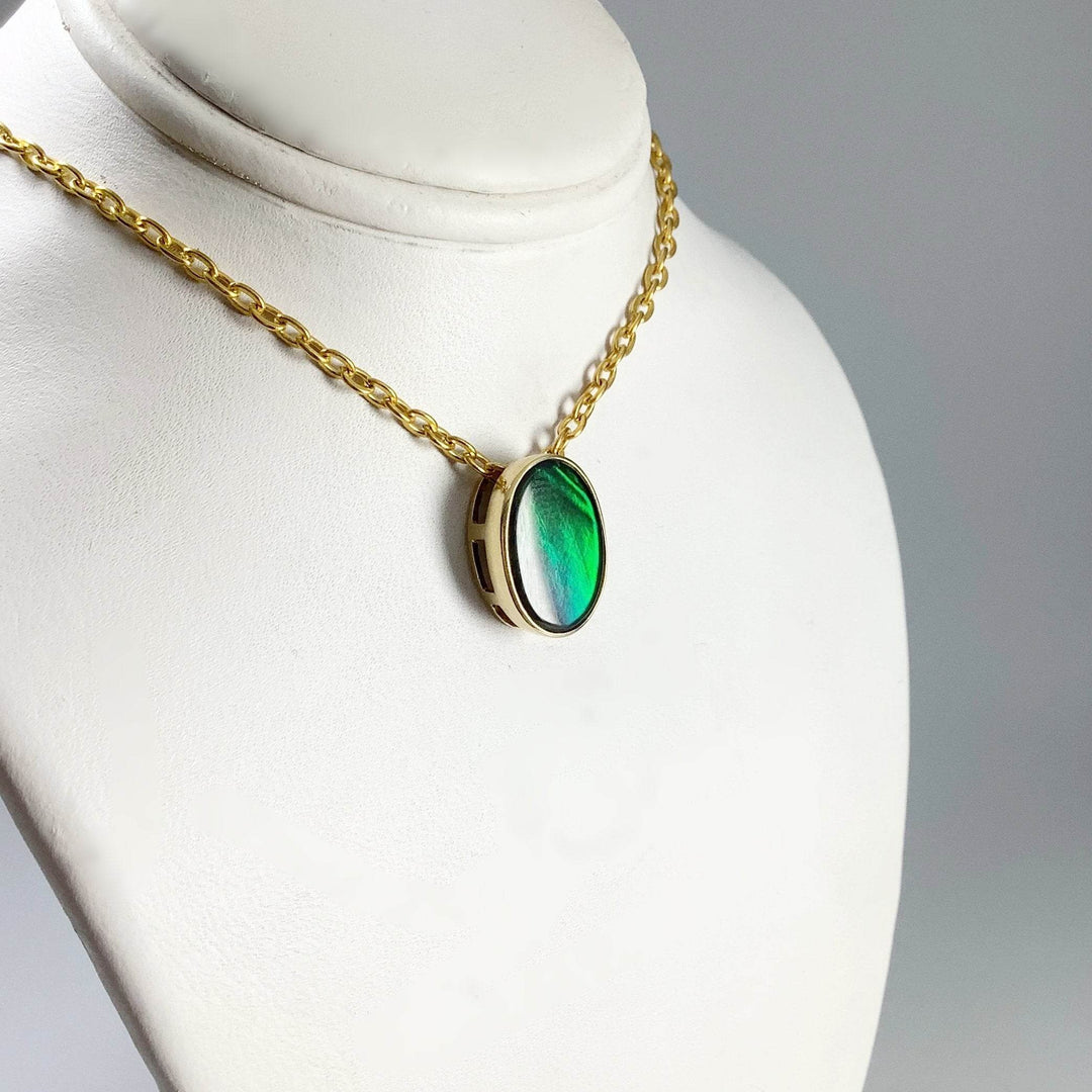 Alberta Ammolite 14K Gold Pendant-Rocks and Gems Canada