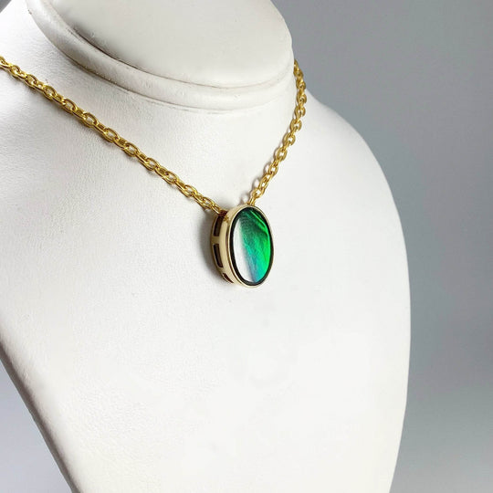 Alberta Ammolite 14K Gold Pendant-Rocks and Gems Canada