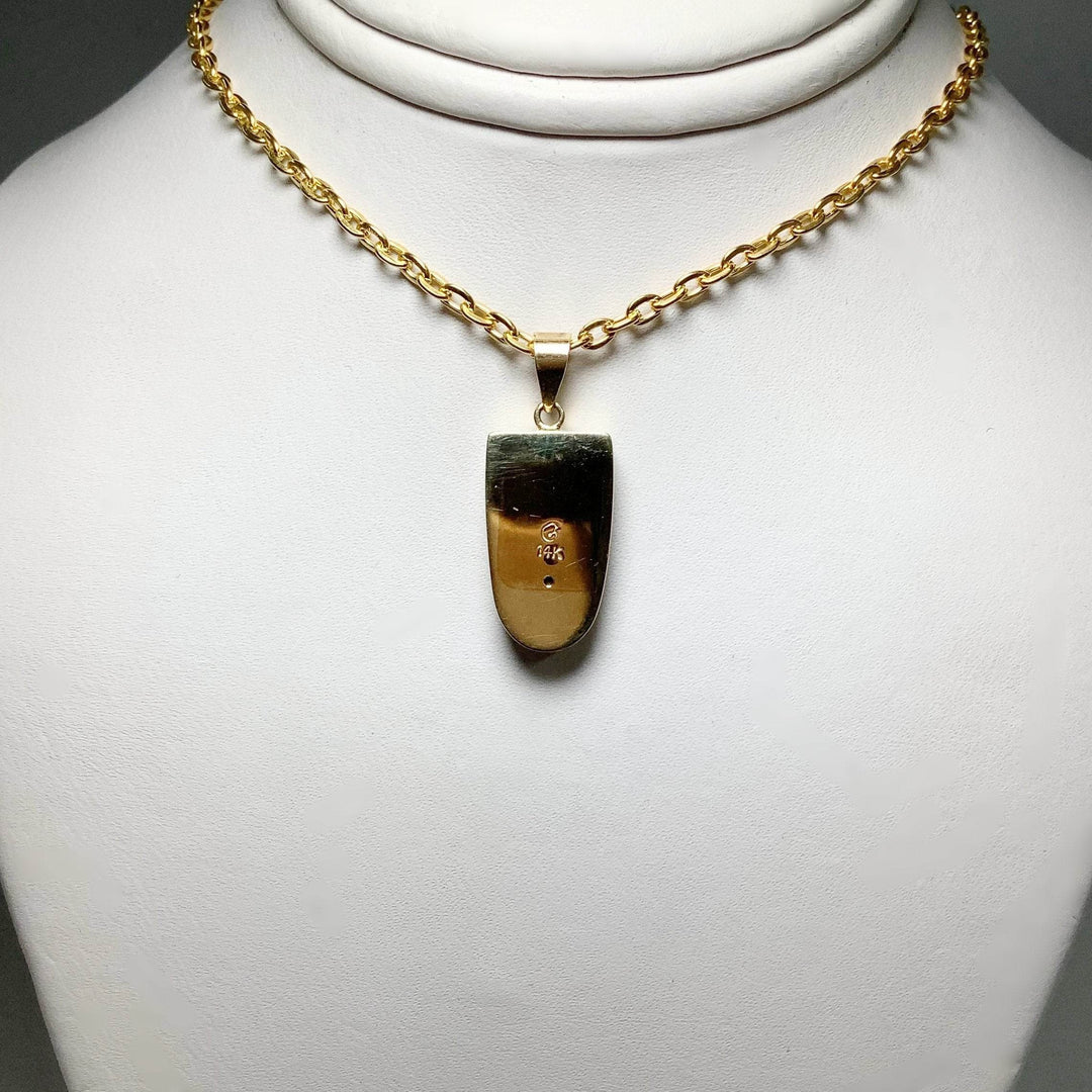 Alberta Ammolite 14K Gold Pendant-Rocks and Gems Canada