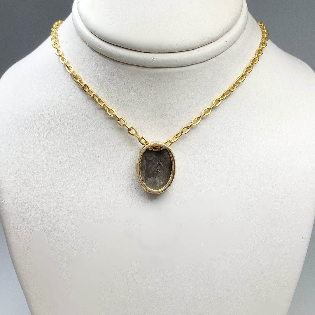 Alberta Ammolite 14K Gold Pendant-Rocks and Gems Canada