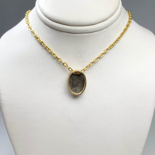 Alberta Ammolite 14K Gold Pendant-Rocks and Gems Canada