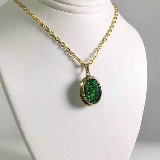 Alberta Ammolite 14K Gold Pendant-Rocks and Gems Canada