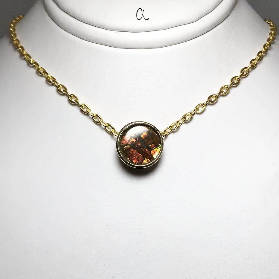 Alberta Ammolite 14K Gold Pendant-Rocks and Gems Canada