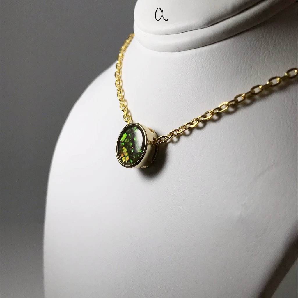 Alberta Ammolite 14K Gold Pendant-Rocks and Gems Canada