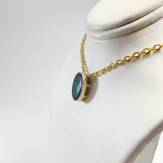 Alberta Ammolite 14K Gold Pendant-Rocks and Gems Canada