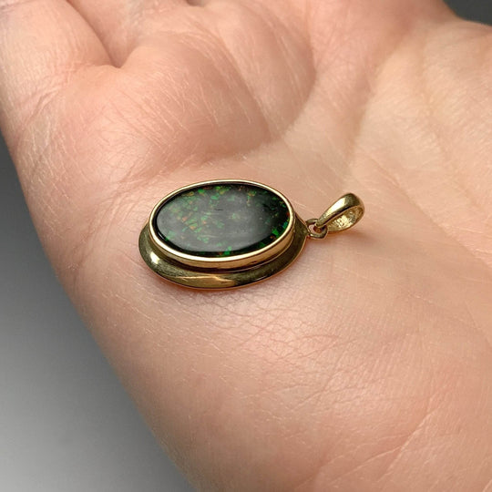 Alberta Ammolite 14K Gold Pendant-Rocks and Gems Canada