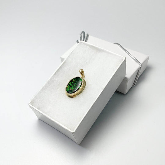 Alberta Ammolite 14K Gold Pendant-Rocks and Gems Canada