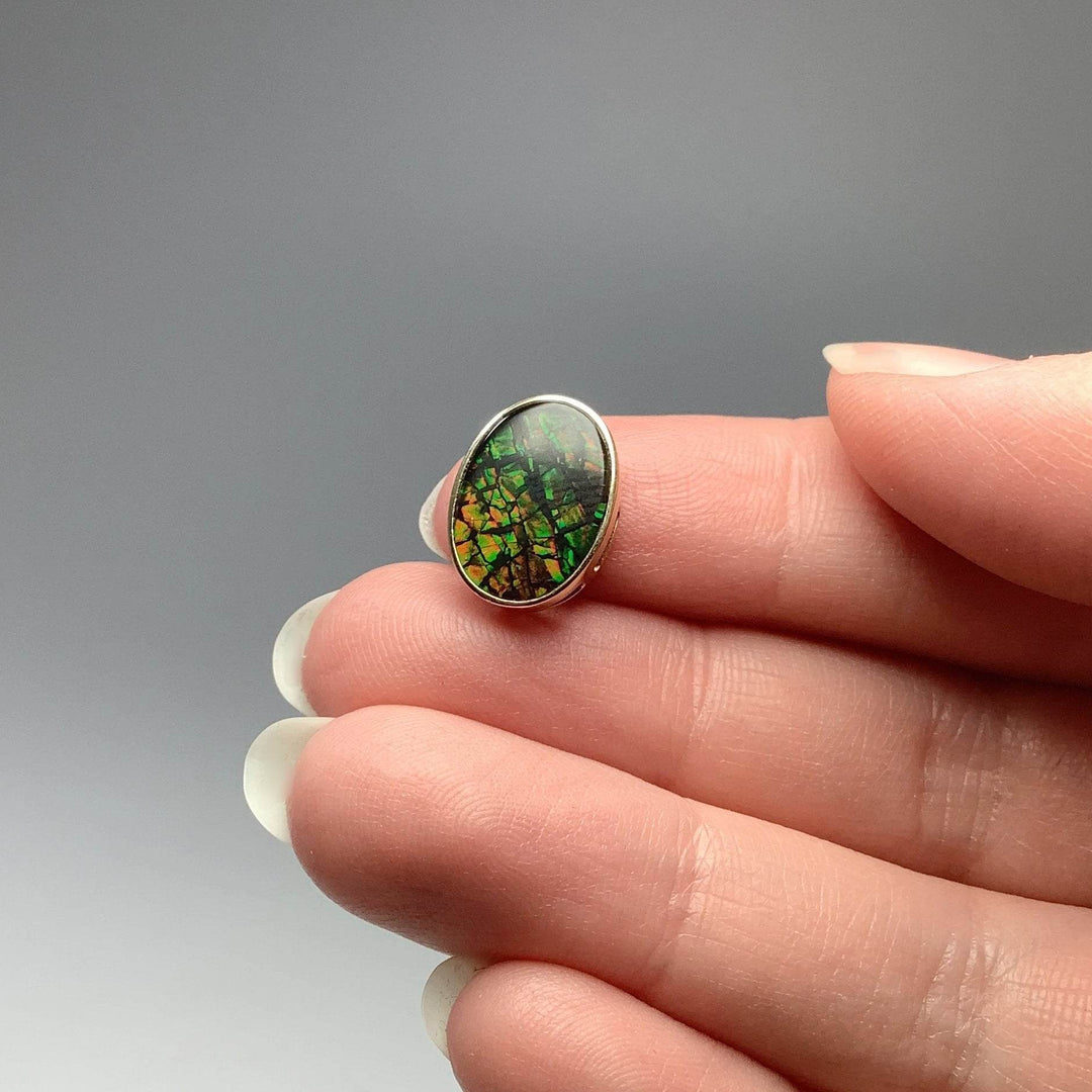Alberta Ammolite 14K Gold Pendant-Rocks and Gems Canada