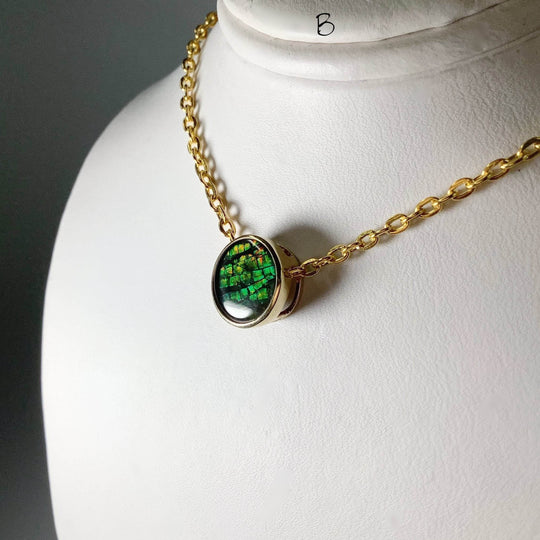 Alberta Ammolite 14K Gold Pendant-Rocks and Gems Canada