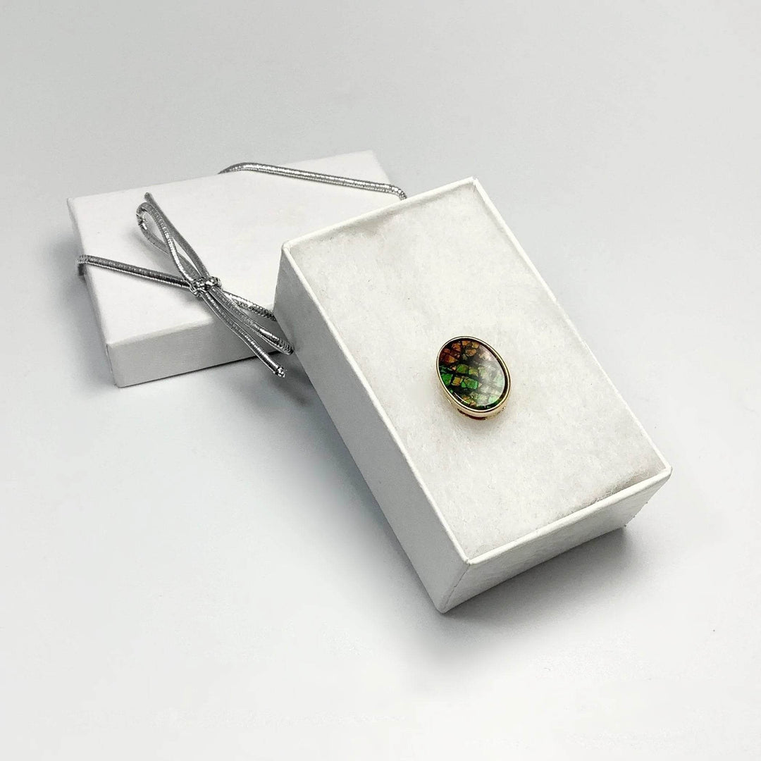 Alberta Ammolite 14K Gold Pendant-Rocks and Gems Canada