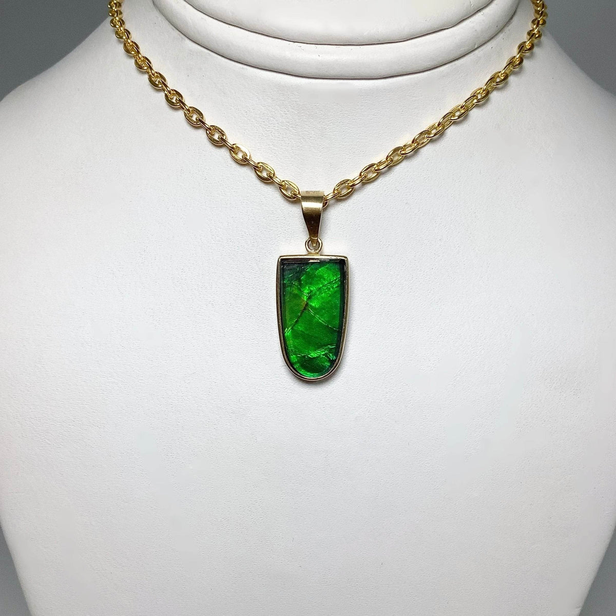Alberta Ammolite 14K Gold Pendant-Rocks and Gems Canada
