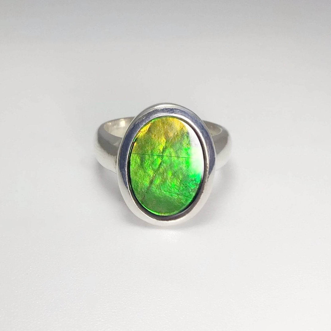 Alberta Ammolite Ring-Rocks and Gems Canada