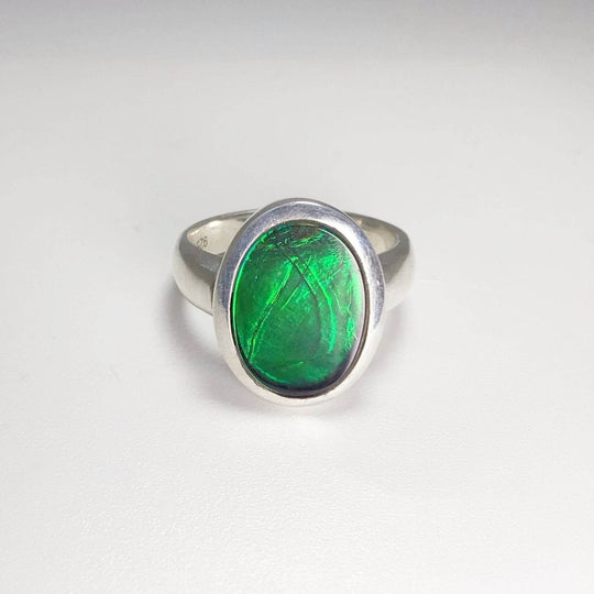 Alberta Ammolite Ring-Rocks and Gems Canada