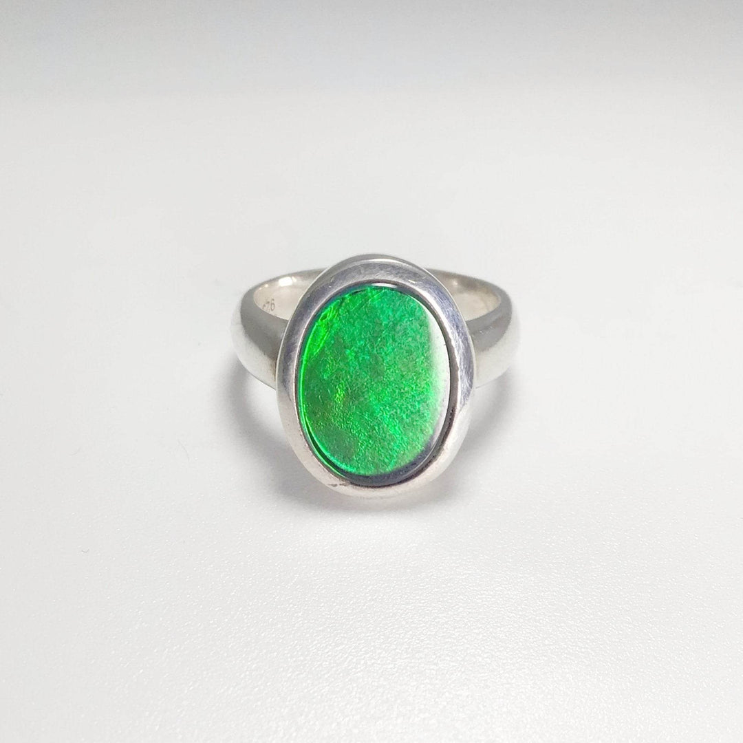 Alberta Ammolite Ring-Rocks and Gems Canada