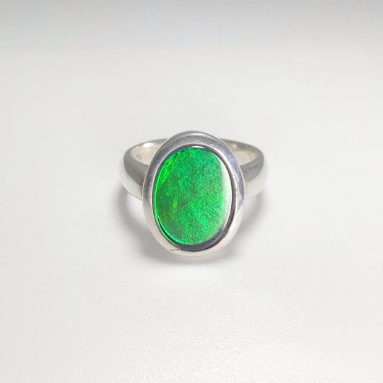 Alberta Ammolite Ring-Rocks and Gems Canada
