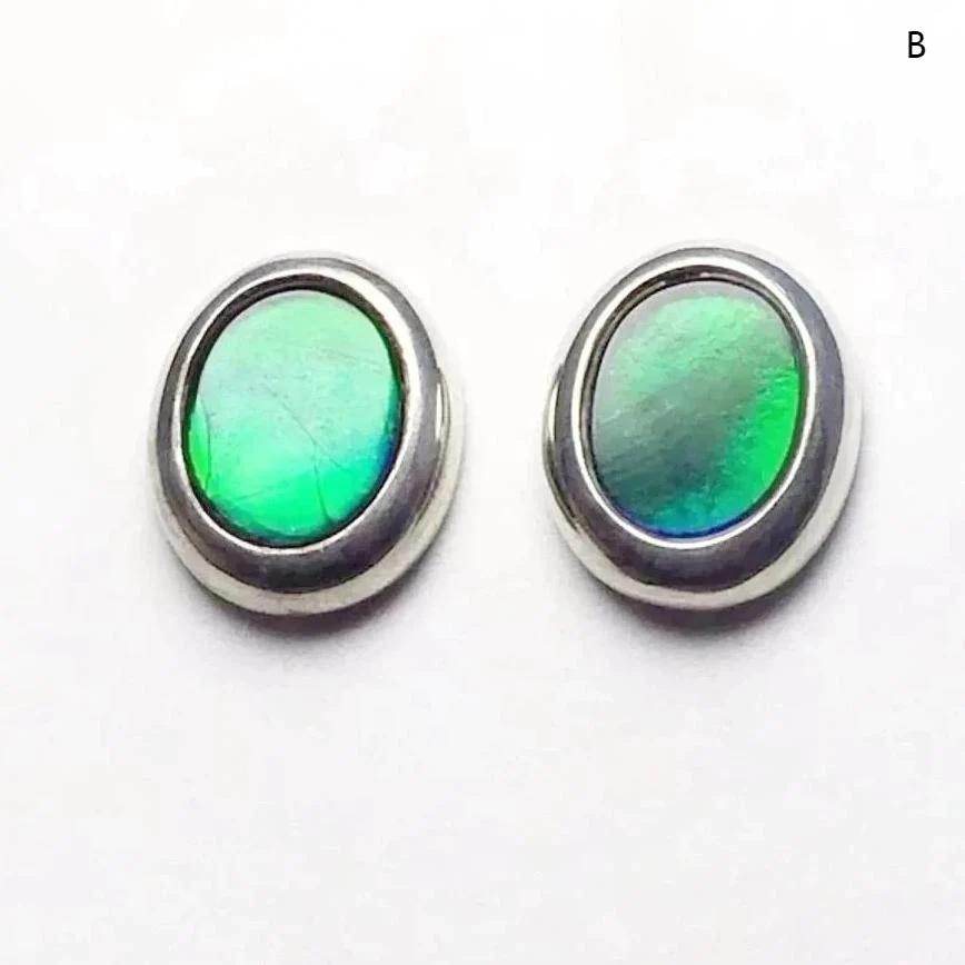 Alberta Ammolite Stud Earrings-Rocks and Gems Canada