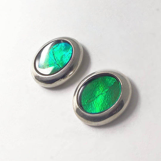 Alberta Ammolite Stud Earrings-Rocks and Gems Canada