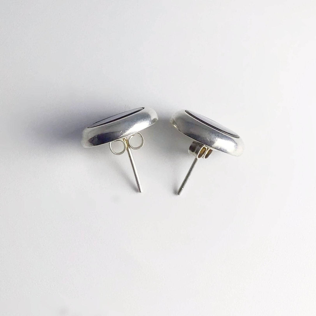 Alberta Ammolite Stud Earrings-Rocks and Gems Canada