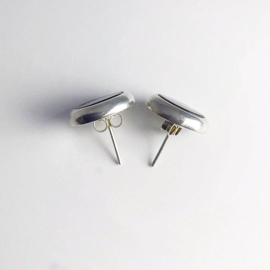 Alberta Ammolite Stud Earrings-Rocks and Gems Canada