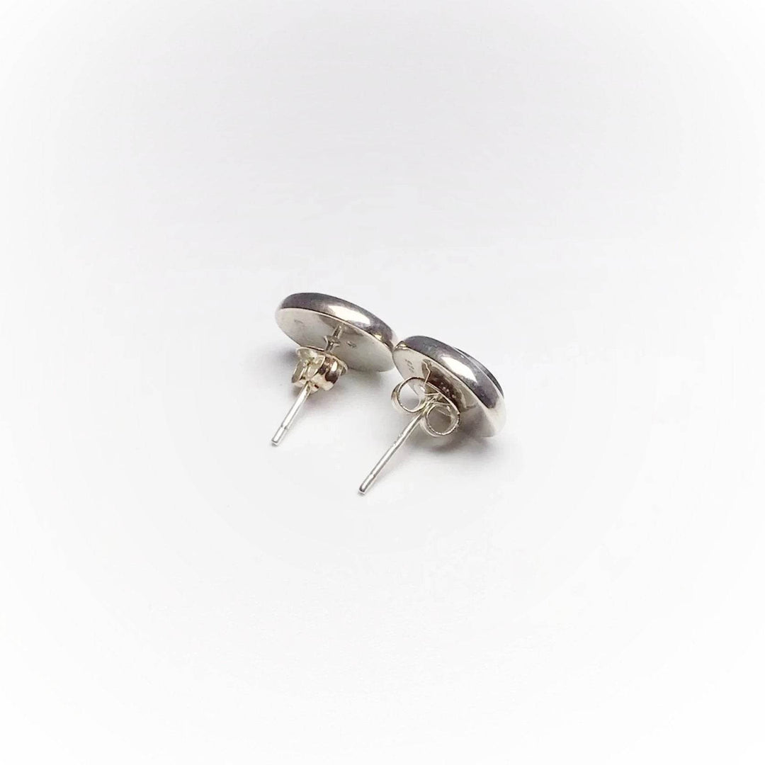 Alberta Ammolite Stud Earrings-Rocks and Gems Canada