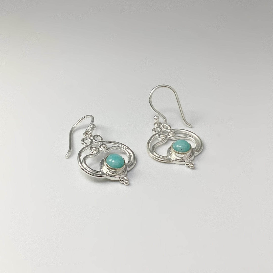 Amazonite Dangle Earrings-Rocks and Gems Canada